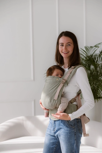 Kavka multi-age PRO olive twill bamboo GOLD - nosidło klamrowe regulowane