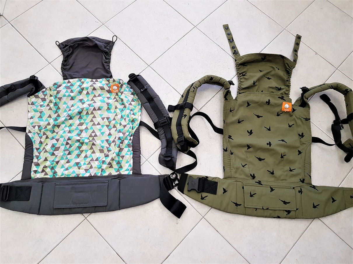 Porównanie wysokości i szerokości panelu nosidełka Tula