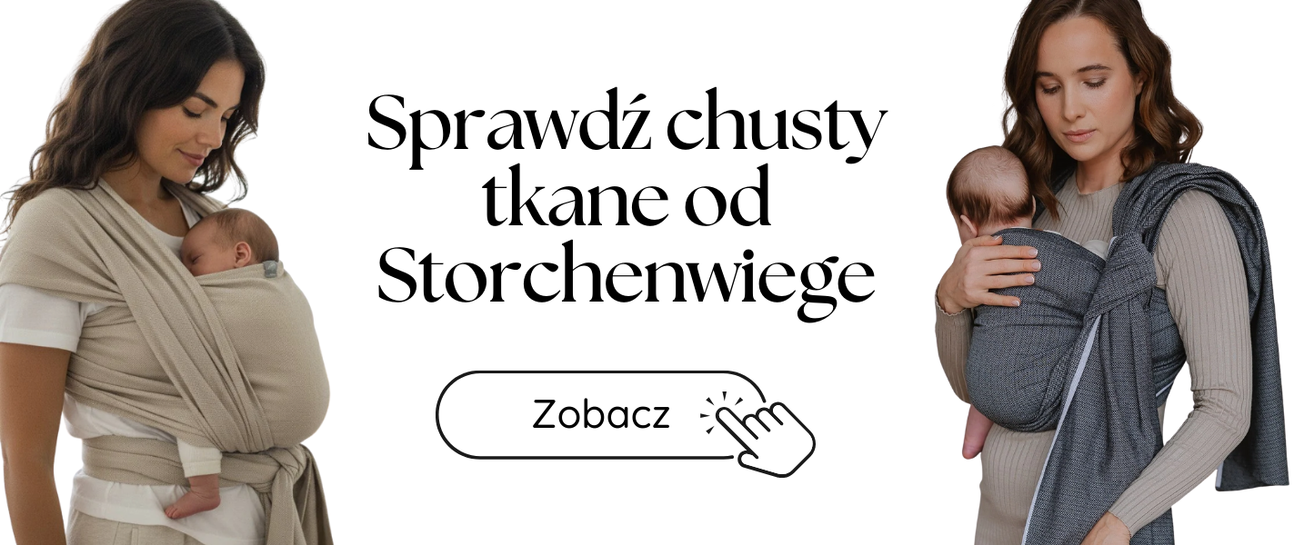 Chusty tkane Storchenwiege - różne kolory i sploty dla noworodka